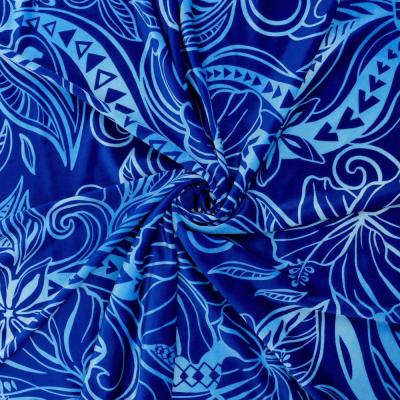 Hula Fabric / Kahiko&Hibiscus / JKH-592-BL