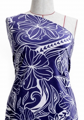 Hula Fabric / Kahiko&Hibiscus / JKH-592-NV
