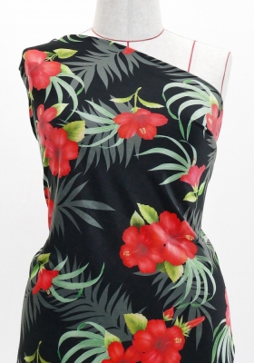 Hula Fabric / Hibiscus / JKH-594-BK