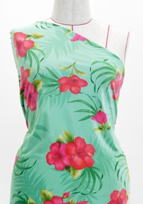 Hula Fabric / Hibiscus / JKH-594-GR