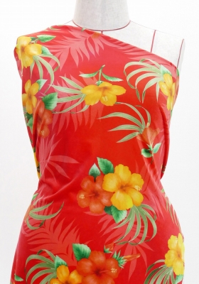 Hula Fabric / Hibiscus / JKH-594-RD