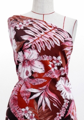 Hula Fabric / Hawaiian Flower / JKH-598-RD