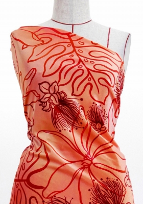 Hula Fabric / Lehua / JKH-602-ORRD