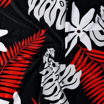 Hula Fabric / Hawaiian Flower / JKH-604-BKRD