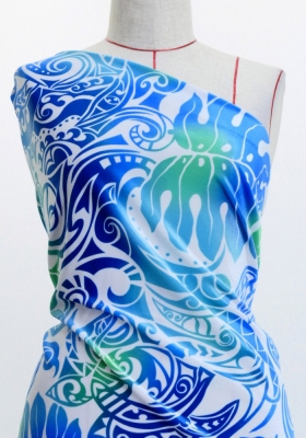 Hula Fabric / Kahiko&Honu / JKH-614-WHBL