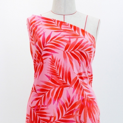 Hula Fabric / Hawaiian Leaf / JKH-620-RD