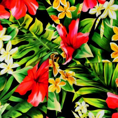 Hula Fabric / Hibiscus  / JKH-622-RDBK