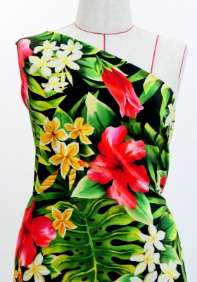 Hula Fabric / Hibiscus  / JKH-622-RDBK