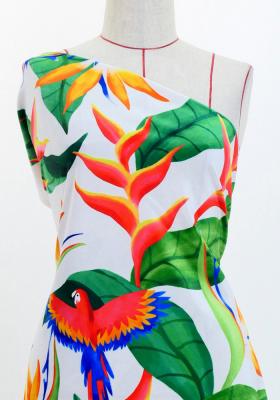 Hula Fabric / Tropical Bird / JKH-632-WH