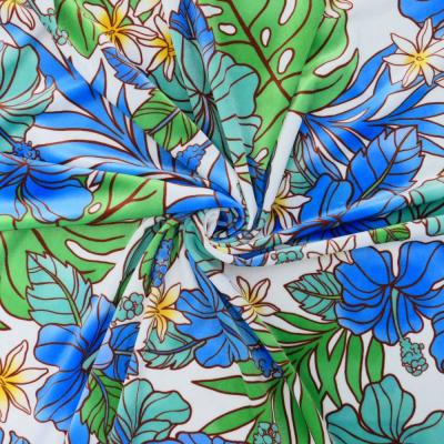 Hula Fabric / Hibiscus / JKH-636-WHBL