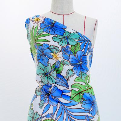 Hula Fabric / Hibiscus / JKH-636-WHBL