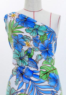 Hula Fabric / Hibiscus / JKH-636-WHBL