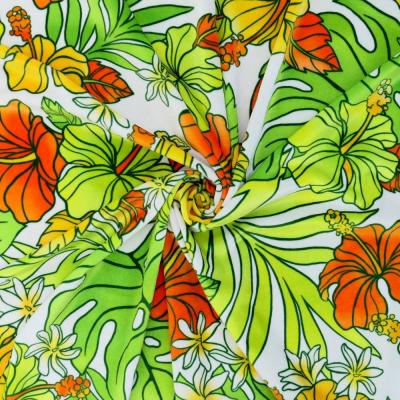 Hula Fabric / Hibiscus / JKH-636-WHYE