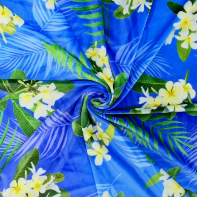 Hula Fabric / Plumeria / JKH-644-BL