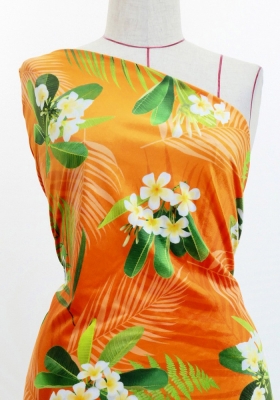 Hula Fabric / Plumeria / JKH-644-OR