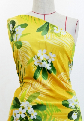 Hula Fabric / Plumeria / JKH-644-YE