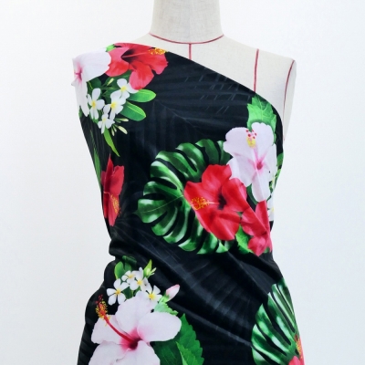 Hula Fabric / Hibiscus / JKH-646-BK