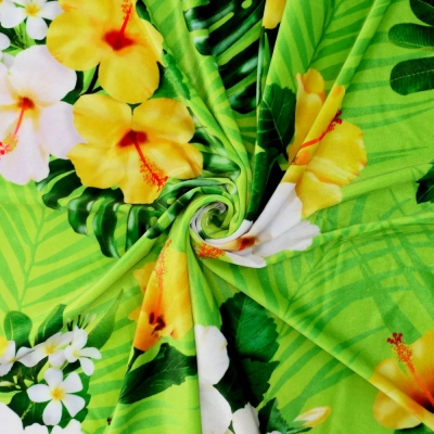 Hula Fabric / Hibiscus / JKH-646-YEGR