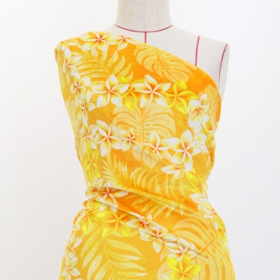 Hula Fabric / Plumeria Lei / JKH-648-YE