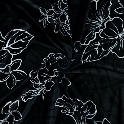 Hula Fabric / Hibiscus / JKH-652-BK