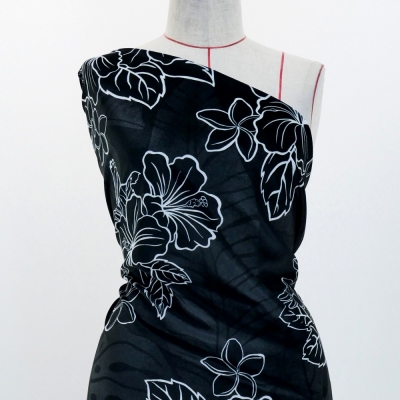 Hula Fabric / Hibiscus / JKH-652-BK