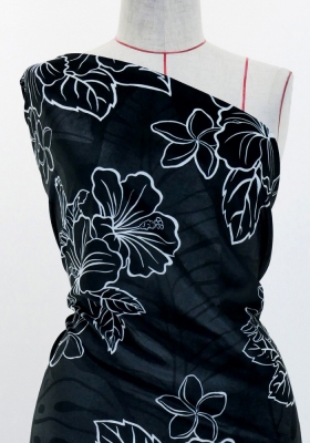 Hula Fabric / Hibiscus / JKH-652-BK