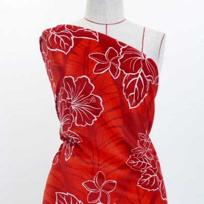 Hula Fabric / Hibiscus / JKH-652-RD