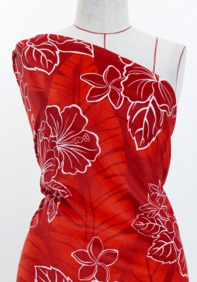 Hula Fabric / Hibiscus / JKH-652-RD