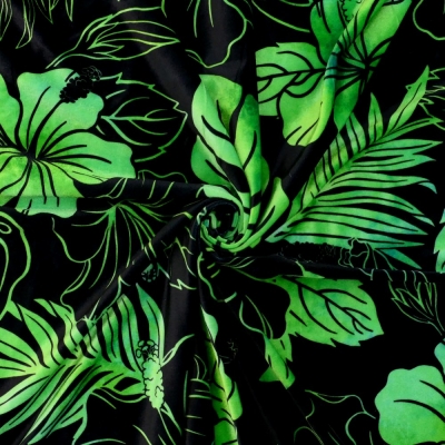 Hula Fabric / Hibiscus / JKH-654-BKGR