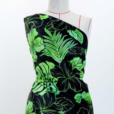 Hula Fabric / Hibiscus / JKH-654-BKGR
