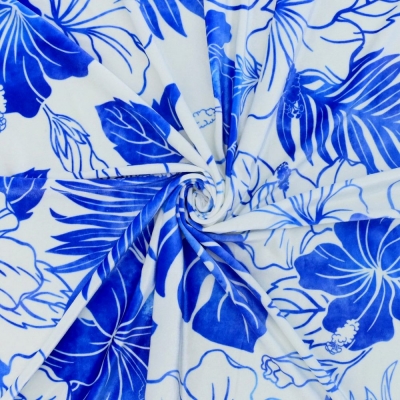 Hula Fabric / Hibiscus / JKH-654-WHBL