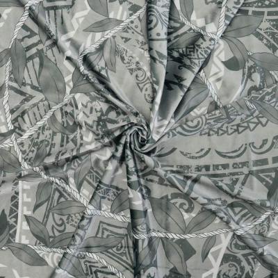 Hula Fabric / Leaf Lei & Kahiko / JKH-672-GY