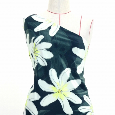 Hula Fabric / Tiare & Monstera / JKH-676-BK