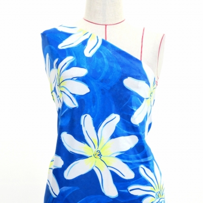 Hula Fabric / Tiare & Monstera / JKH-676-BL