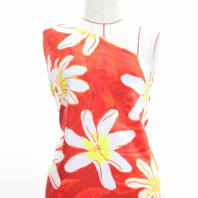 Hula Fabric / Tiare & Monstera / JKH-676-RD