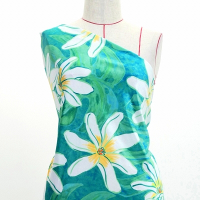 Hula Fabric / Tiare & Monstera / JKH-676-TBL