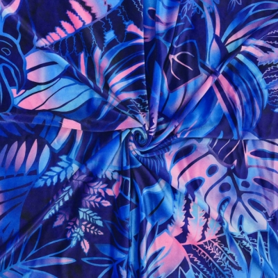 Hula Fabric / Hawaiian Leaf / JKH-682-BL