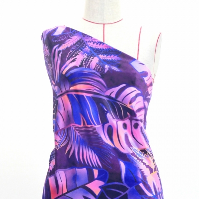 Hula Fabric / Hawaiian Leaf / JKH-682-PU