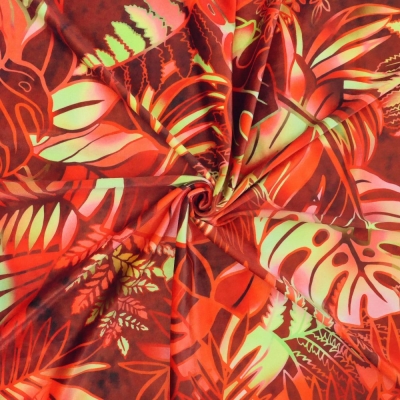 Hula Fabric / Hawaiian Leaf / JKH-682-RD