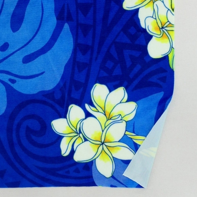 Hula Fabric / Kahiko & Plumeria / JKH-686-BL
