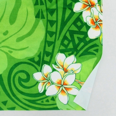 Hula Fabric / Kahiko & Plumeria / JKH-686-GR