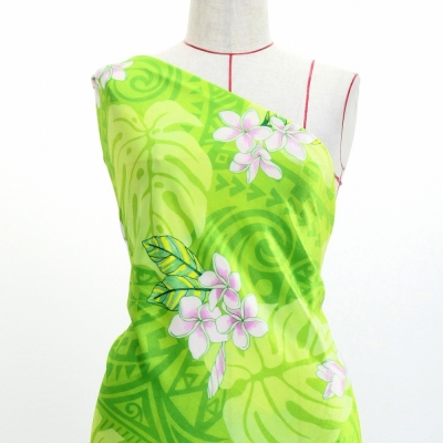 Hula Fabric / Kahiko & Plumeria / JKH-686-LGR