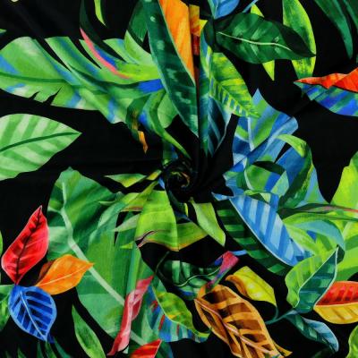 Hula Fabric / Hawaiian Leaf / JKH-698-BK