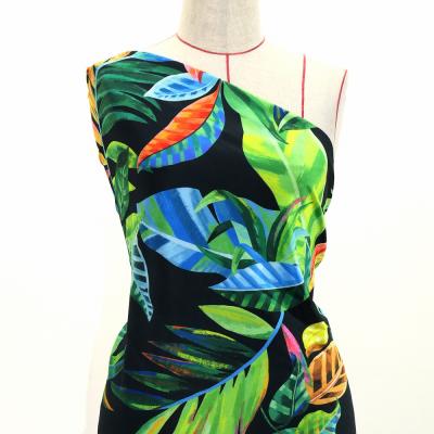 Hula Fabric / Hawaiian Leaf / JKH-698-BK
