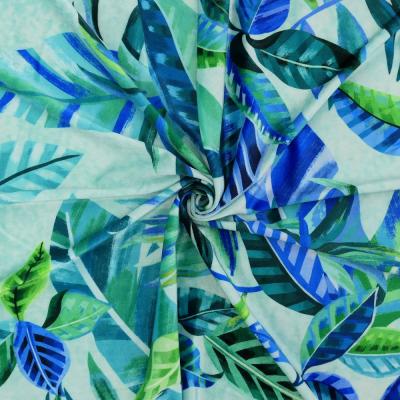 Hula Fabric / Hawaiian Leaf / JKH-698-BL