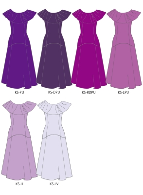 Kids Custom Long Multi Way Dress with Velvet & Koshibo / JCp138-solid