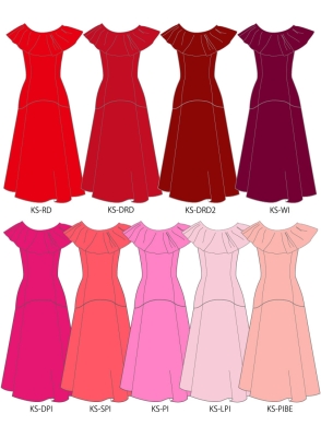 Kids Custom Long Multi Way Dress with Velvet & Koshibo / JCp138-solid