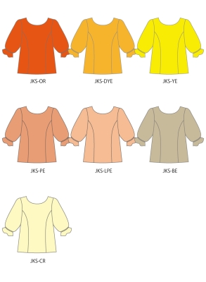 Kids Custom Half-sleeve Blouse with Shantung / JC149-solid