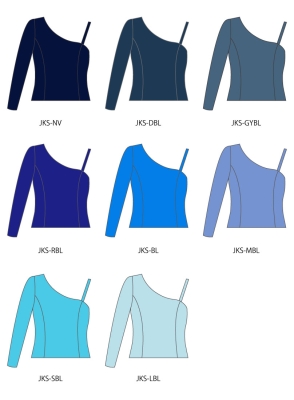 Kids Custom One Shoulder Long Sleeve Blouse with Velvet / JC146-solid
