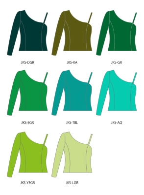 Kids Custom One Shoulder Long Sleeve Blouse with Velvet / JC146-solid